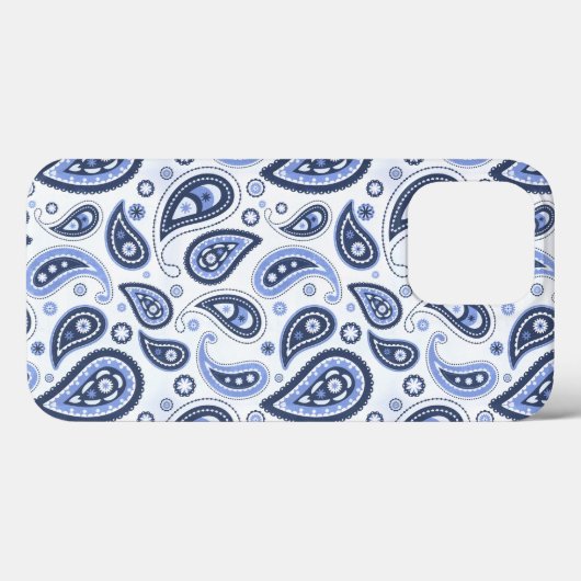 Blue Paisley Pattern Case-Mate iPhone Hülle (Rückseite (Horizontal))