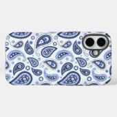Blue Paisley Pattern Case-Mate iPhone Hülle (Rückseite (Horizontal))