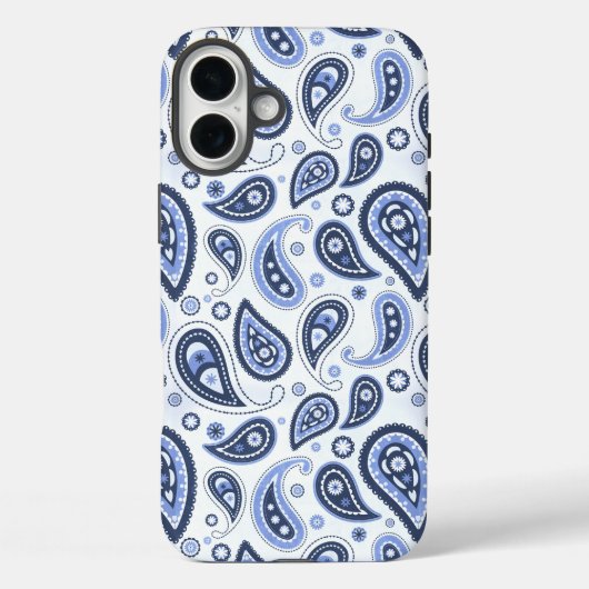 Blue Paisley Pattern Case-Mate iPhone Hülle (Rückseite)