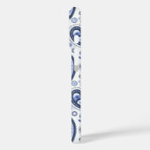 Blue Paisley Pattern Case-Mate iPhone Hülle (Rückseite / Links)