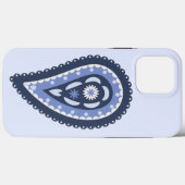 Blue Paisley Pattern Case-Mate iPhone Hülle (Rückseite (Horizontal))