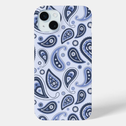 Blue Paisley Pattern Case-Mate iPhone Hülle (Rückseite)