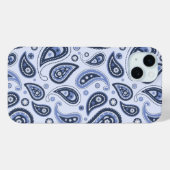 Blue Paisley Pattern Case-Mate iPhone Hülle (Rückseite (Horizontal))