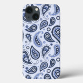 Blue Paisley Pattern Case-Mate iPhone Hülle (Rückseite)