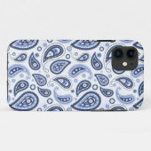 Blue Paisley Pattern Case-Mate iPhone Hülle (Rückseite (Horizontal))