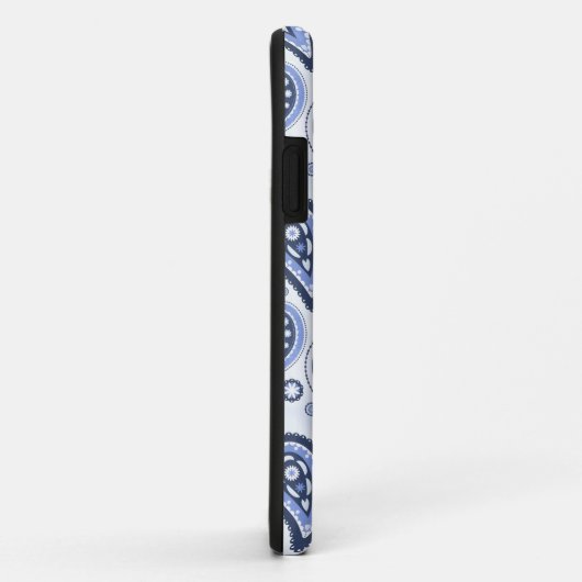 Blue Paisley Pattern Case-Mate iPhone Hülle (Hinten/Rechts)