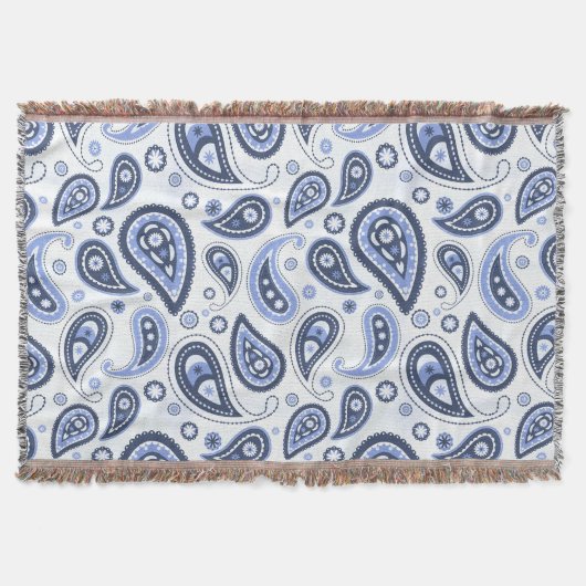 Blue Paisley Pattern Decke (Vorderseite)