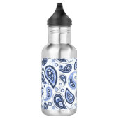 Blue Paisley Pattern Edelstahlflasche (Rechts)