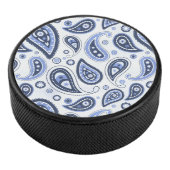 Blue Paisley Pattern Eishockey Puck (3/4)
