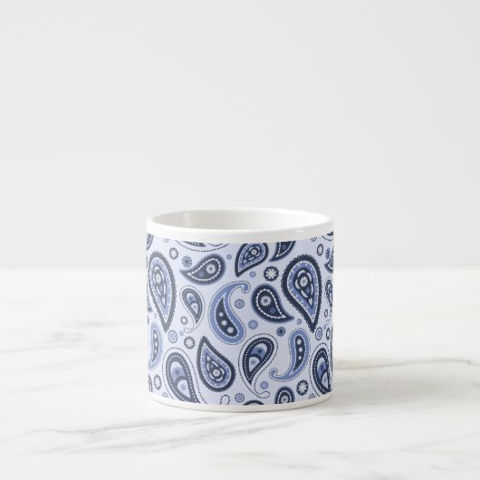 Blue Paisley Pattern Espressotasse (Vorderseite)