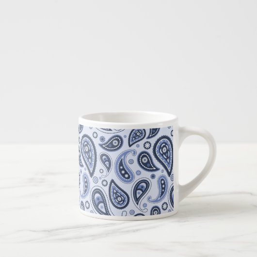 Blue Paisley Pattern Espressotasse (Rechts)