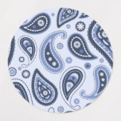 Blue Paisley Pattern Etiketten (Design 2)
