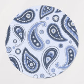 Blue Paisley Pattern Etiketten (Design 1)