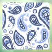 Blue Paisley Pattern Fensteraufkleber (Blatt 3)