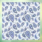 Blue Paisley Pattern Fensteraufkleber (Blatt 3)