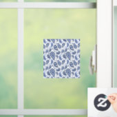 Blue Paisley Pattern Fensteraufkleber (Zuhause)