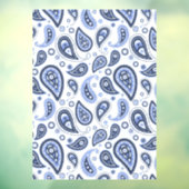 Blue Paisley Pattern Fensteraufkleber (Blatt 3)