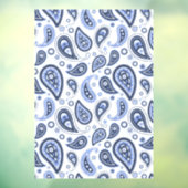 Blue Paisley Pattern Fensteraufkleber (Blatt 3)