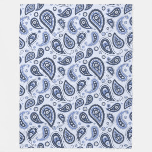 Blue Paisley Pattern Fleecedecke