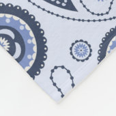 Blue Paisley Pattern Fleecedecke (Ecke)