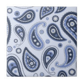 Blue Paisley Pattern Fliese (Vorderseite)