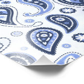 Blue Paisley Pattern Fotodruck (Ecke)