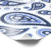 Blue Paisley Pattern Fotodruck (Ecke)
