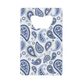 Blue Paisley Pattern Geldbeutel Flaschenöffner (Vorderseite)