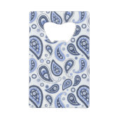 Blue Paisley Pattern Geldbeutel Flaschenöffner (Rückseite)