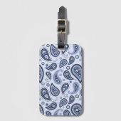Blue Paisley Pattern Gepäckanhänger (Vorderseite Vertikal)