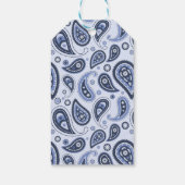 Blue Paisley Pattern Geschenkanhänger (Rückseite)