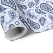 Blue Paisley Pattern Geschenkpapier (Rolleneckpunkt)