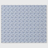 Blue Paisley Pattern Geschenkpapier (Flach)