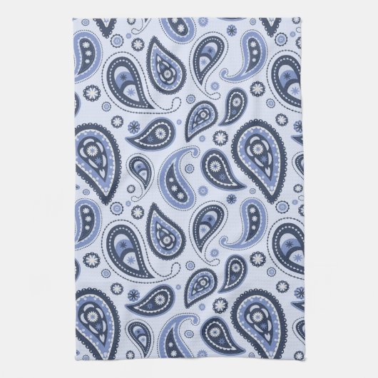 Blue Paisley Pattern Geschirrtuch (Vertikal)