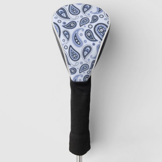 Blue Paisley Pattern Golf Headcover (Vorderseite)