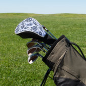 Blue Paisley Pattern Golf Headcover (In SItu)