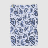 Blue Paisley Pattern Golfhandtuch (Vorderseite)