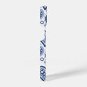 Blue Paisley Pattern iPhone Hülle (Rechte Seite)