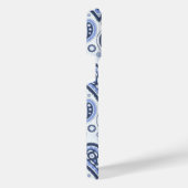 Blue Paisley Pattern iPhone Hülle (Rechte Seite)