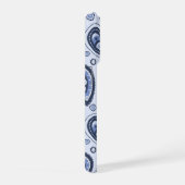 Blue Paisley Pattern iPhone Hülle (Rechte Seite)