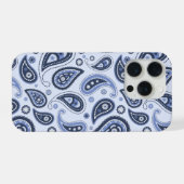 Blue Paisley Pattern iPhone Hülle (Rückseite (Horizontal))
