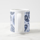 Blue Paisley Pattern Jumbo-Tasse (Rückseite)