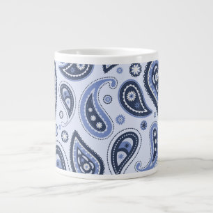 Blue Paisley Pattern Jumbo-Tasse