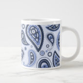 Blue Paisley Pattern Jumbo-Tasse (Rechts)