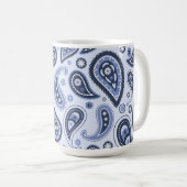 Blue Paisley Pattern Kaffeetasse (VorderseiteRechts)