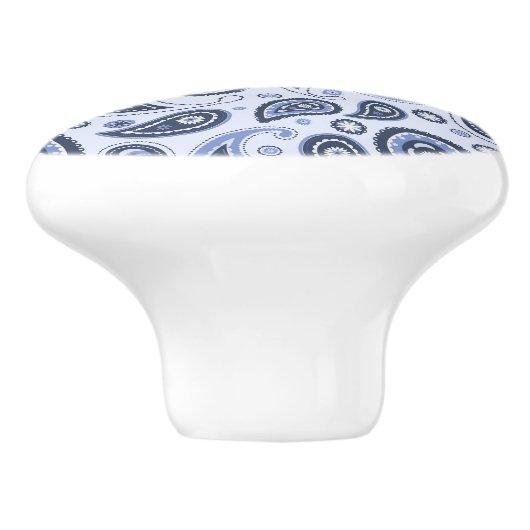 Blue Paisley Pattern Keramikknauf (Seitenansicht)