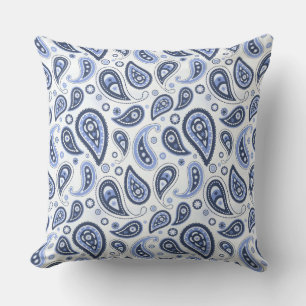 Blue Paisley Pattern Kissen