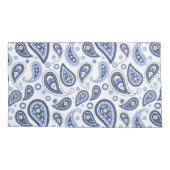 Blue Paisley Pattern Kissenbezug (Rückseite)