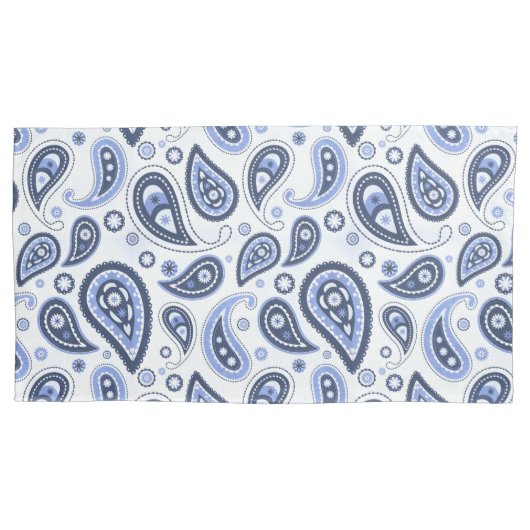 Blue Paisley Pattern Kissenbezug (Vorderseite)