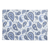Blue Paisley Pattern Kissenbezug (Rückseite)
